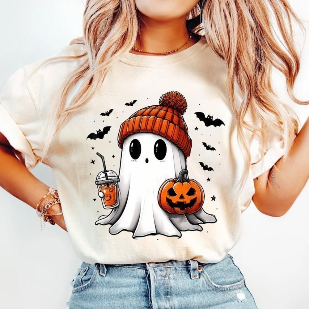 Cute Ghost Png, Halloween Png, Coffee Png, Bougie Png, Bougie Ghost, Halloween